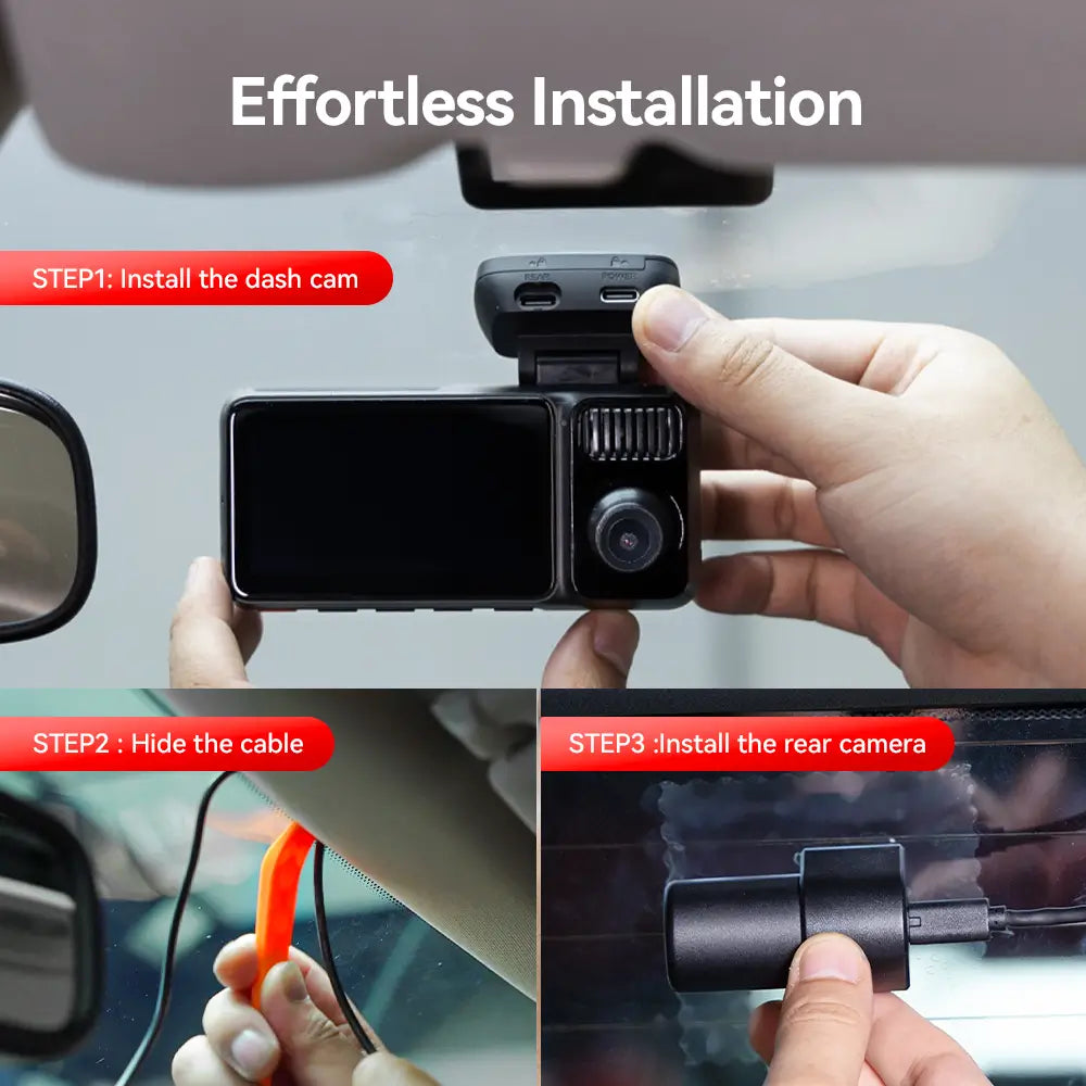 REDTIGER F17 Elite 4K 3 Channel Dash Cam Sony STARVIS 2 Dual HDR WIFI 6 Full Night Color REDTIGER Official
