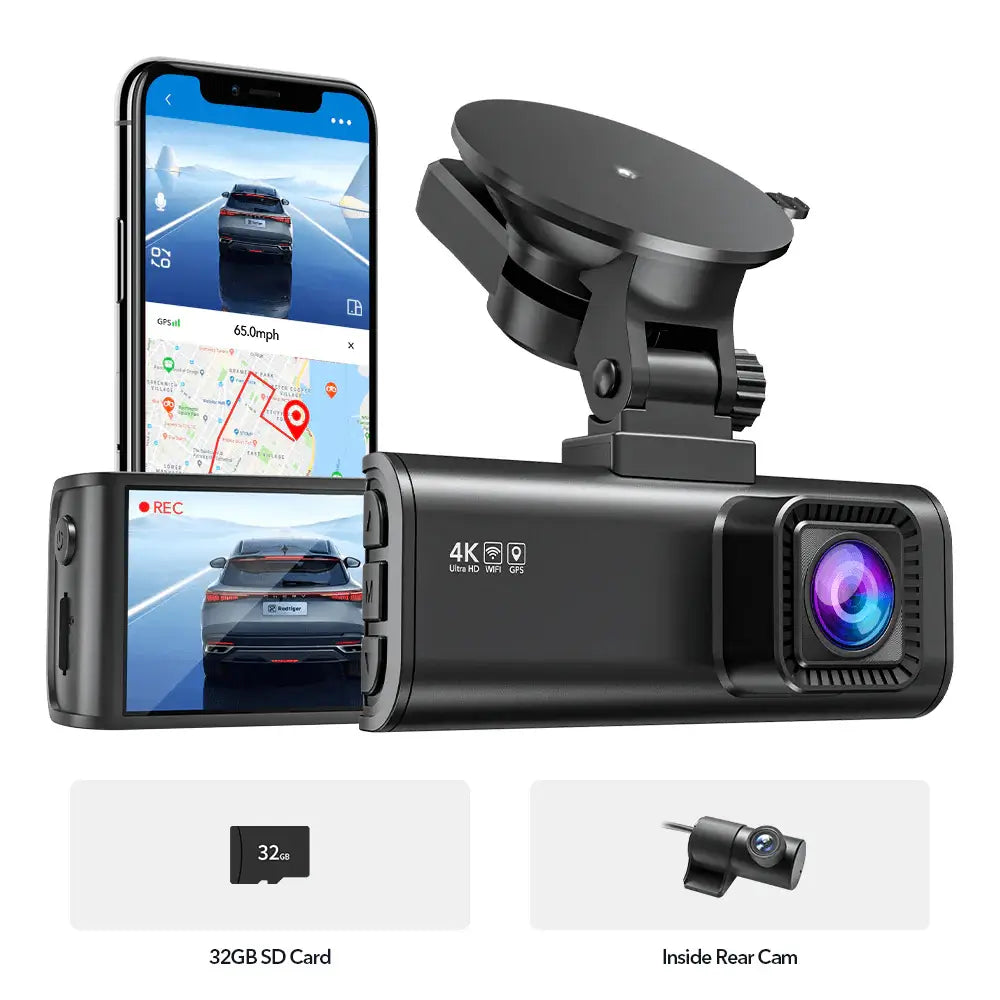 F7NP 4K Front and Rear Dash Cam Hot Sales REDTIGER Dash Cam
