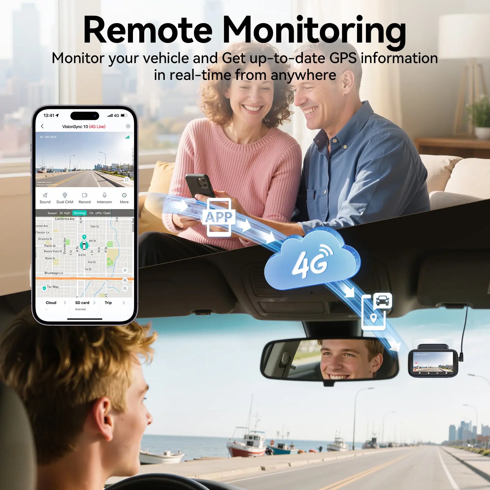 Redtiger VS10 4G Lte Cloud Storage 2.5K Wireless Parking Alarm Dash Cam REDTIGER Official