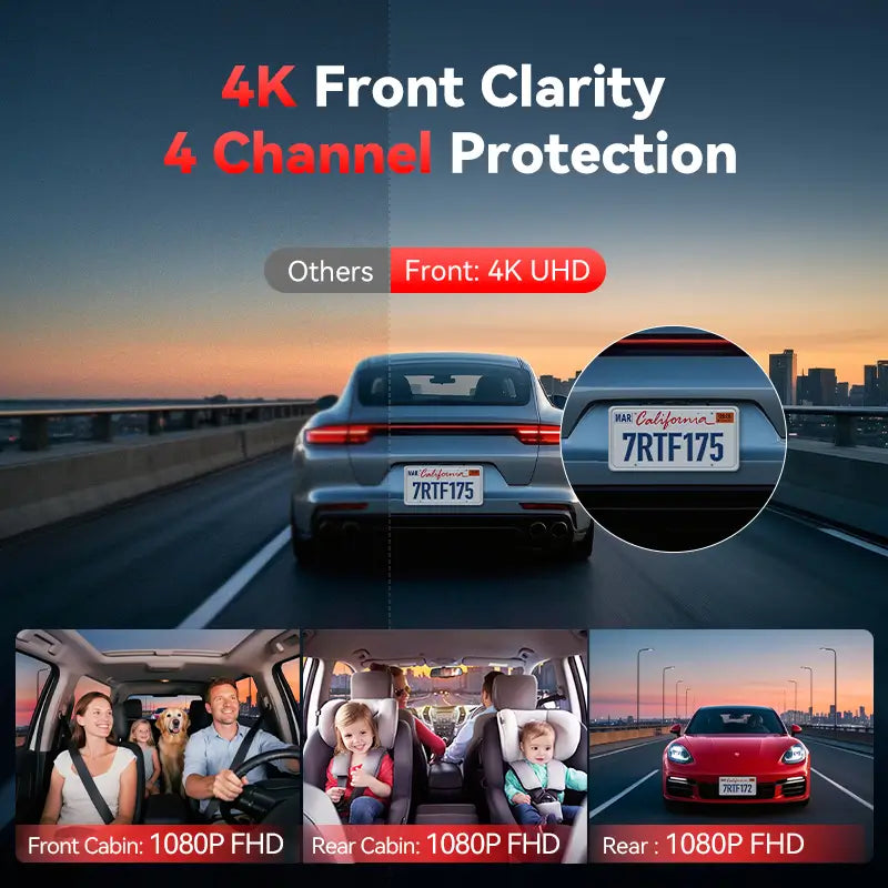 Redtiger F17 Pro 4K 4-Channel STARVIS 2 Dash Cam REDTIGER Official