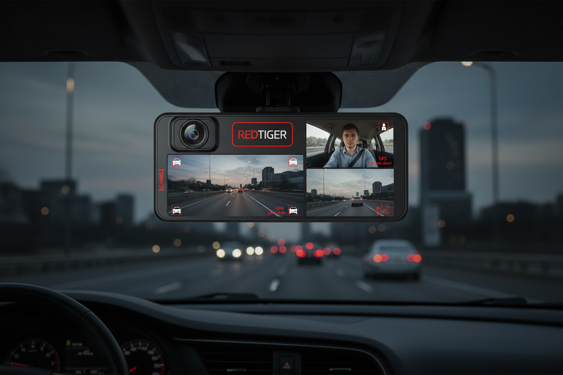 3-Channel Dash Cam Recording Views