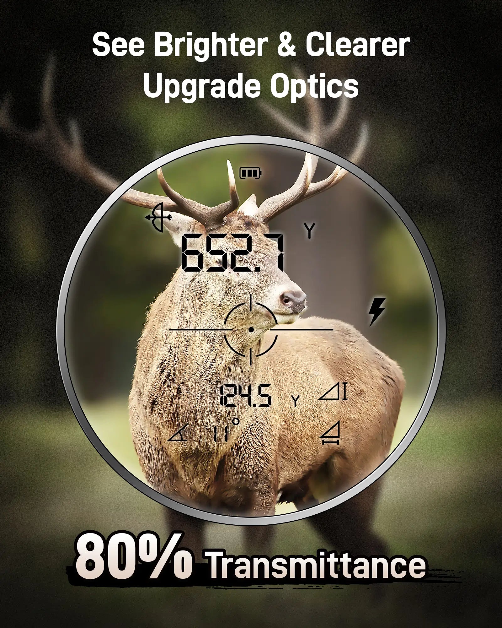 REDTIGER Range Finder for Hunting, 1600 Yards Laser rangefinder, 7X Magnification, Clearer and Accurate on Angle&Speed Measurement, Waterproof, Rechargeable for Bow Hunting, Shooting, Archery - REDTIGER Official