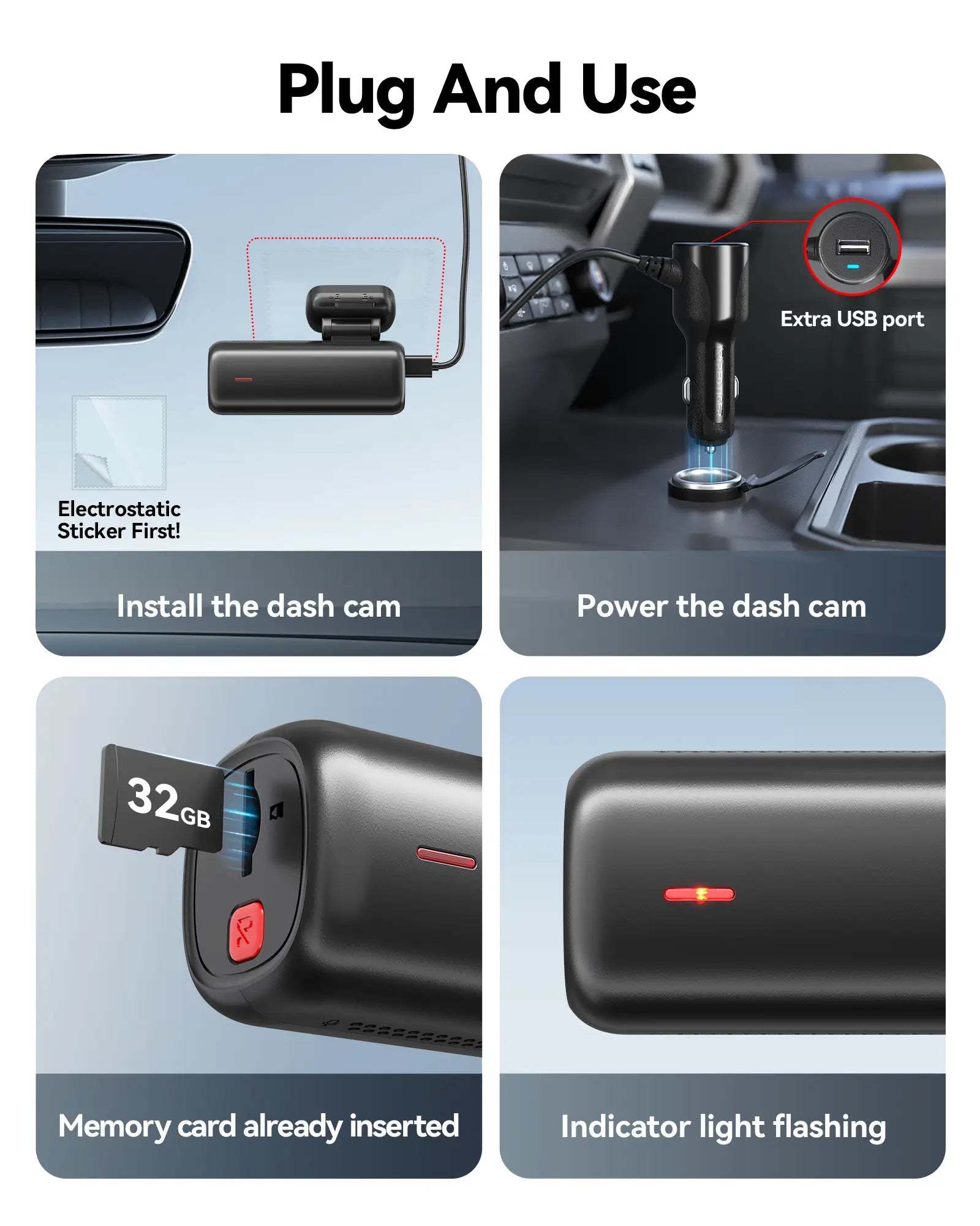 REDTIGER 4K Dash Cam Front, ADAS, Built-in WiFi GPS, Mini Hidden Dash Camera for Cars with G Sensor, APP Control, Free 32GB Card easy-product-customizer