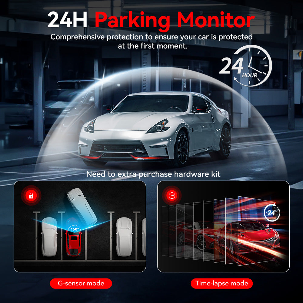 Redtiger A4 4K+1080P 5.8GHz WIFI Voice Control Dash Cam Hot Sales REDTIGER Official