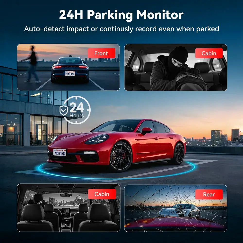 Redtiger F17 Plus 4 Channels 2.7K Sony STARVIS 2 5.8 Ghz Wifi Touch Screen Dash Cam REDTIGER Official