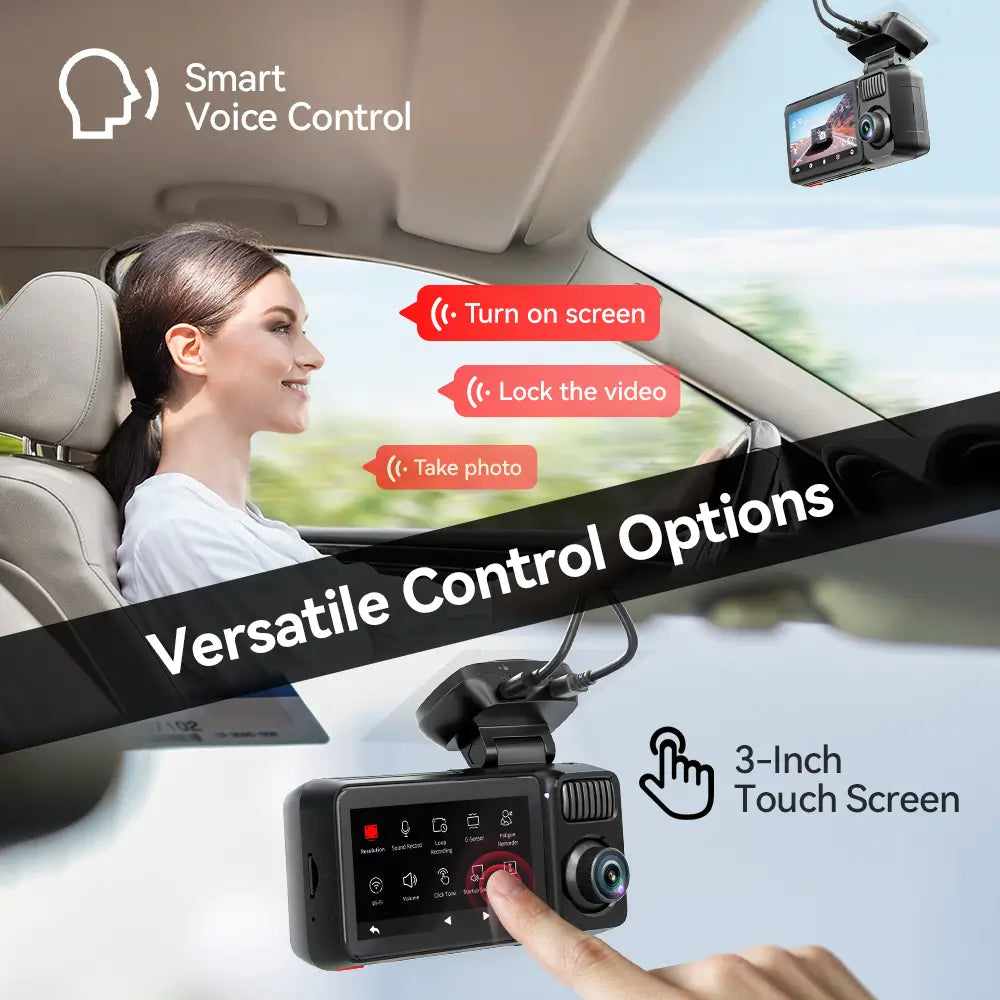 Redtiger F17 Elite 3-Channel 24/7 Ultra Color 4K+2.5K+1080P Wifi6 Dash Cam easy-product-customizer