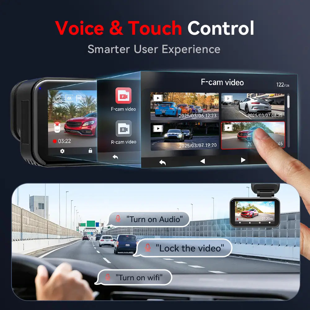 Redtiger ViewClear-70 4K Dual HDR 5.8Ghz WiFi-6 Super Night Vision Dual Dash Cam REDTIGER Official