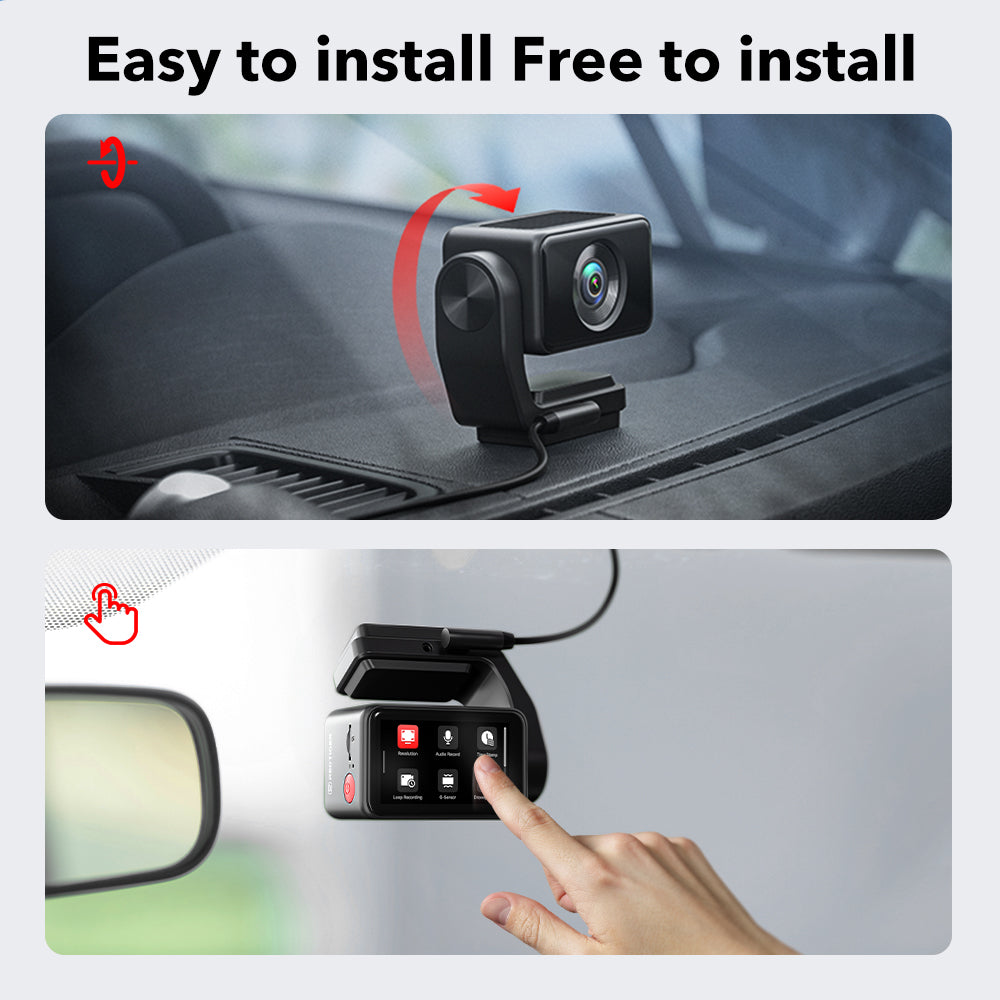 REDTIGER A4 Dash Cam Front and Rear, 5.8G WiFi GPS & WDR 4K/2.5K+1080P Dash Camera for Car with 64GB Card, G-Sensor, Super Night Vision, Loop Recording, Parking Mode easy-product-customizer