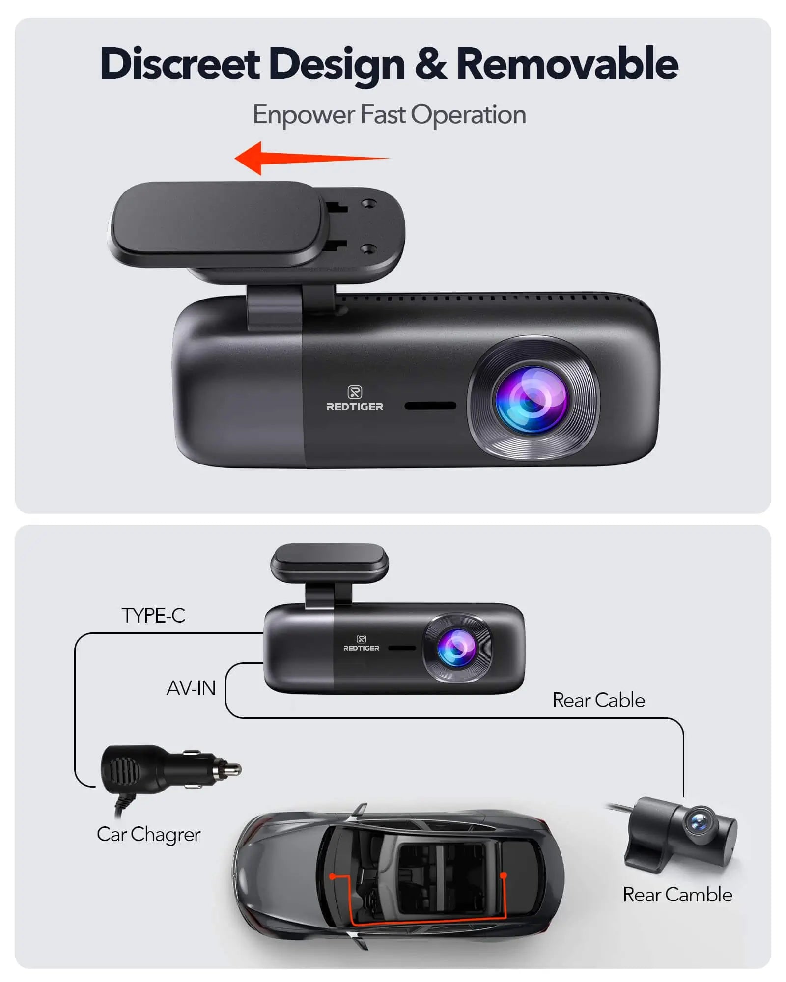 Redtiger F9 Mini Dash Cam Hot Sales REDTIGER Dash Cam