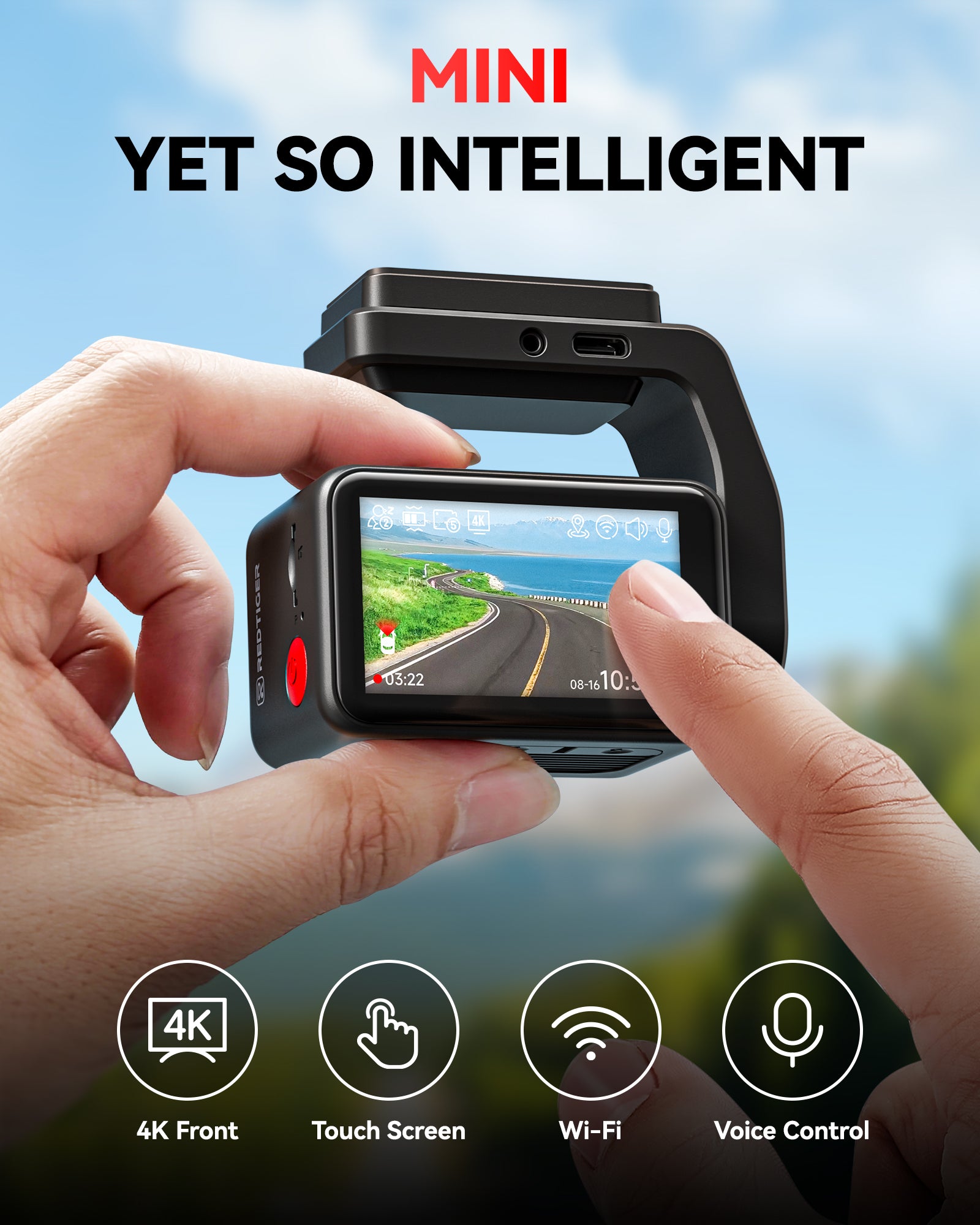 Redtiger F4 4K Voice Control Dash Cam Hot Sales REDTIGER Official