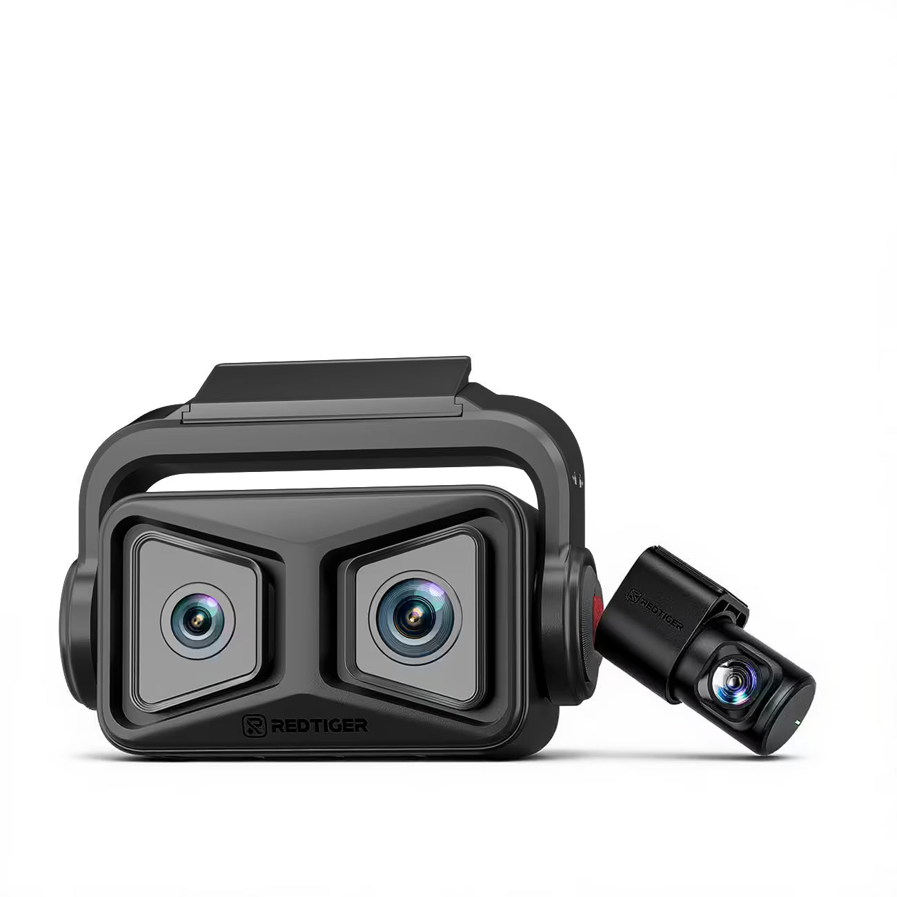Redtiger ZoomPix1 Tele 3CH EIS Dash Cam-2.5K+1080P 4x Optical Zoom+1080P,STARVIS 2 HDR