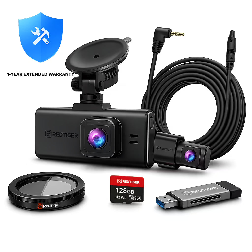 Redtiger F7N Touch 4K Sony STARVIS 2 HDR WiFi 6 Touch Screen Voice Contral Dual Dash Cam