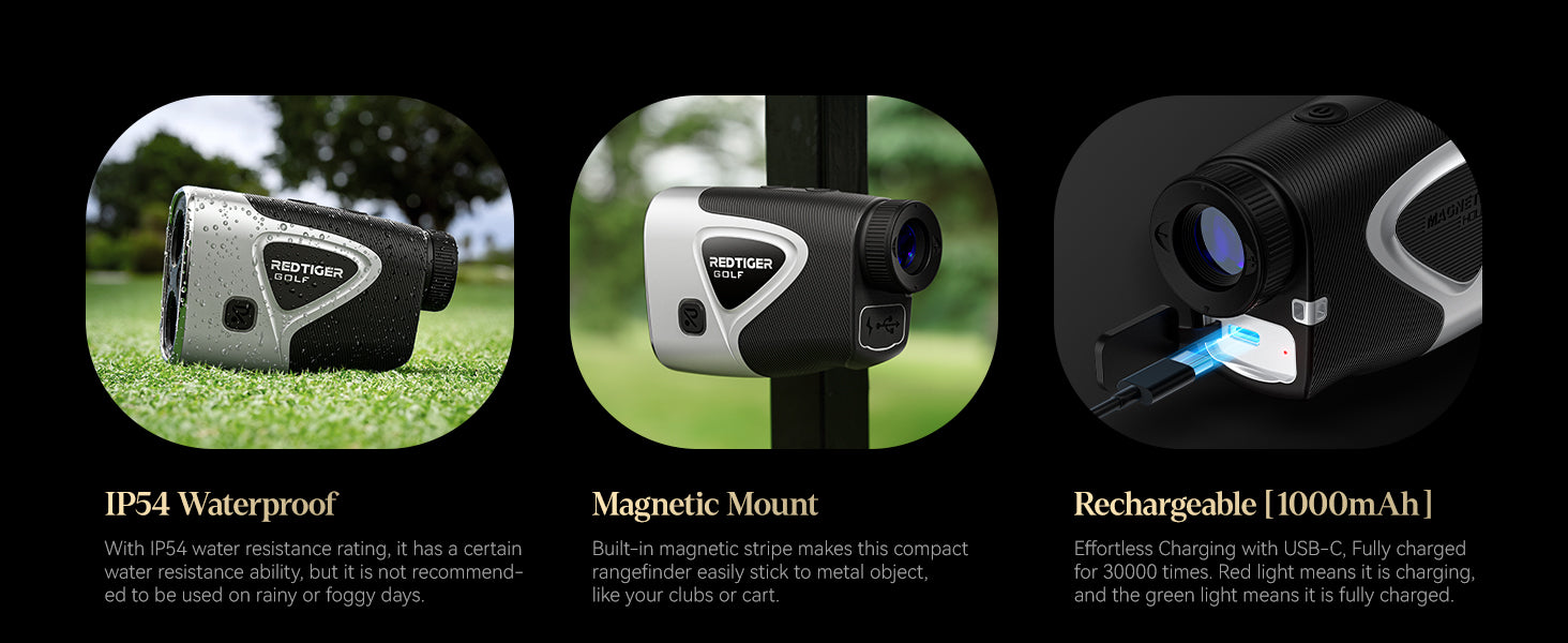 REDTIGER Light-Adaptive Golf Range Finder