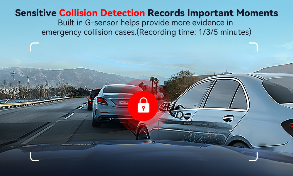 Collision Detection Built In G-sensor Emergency Recording Dash Cam