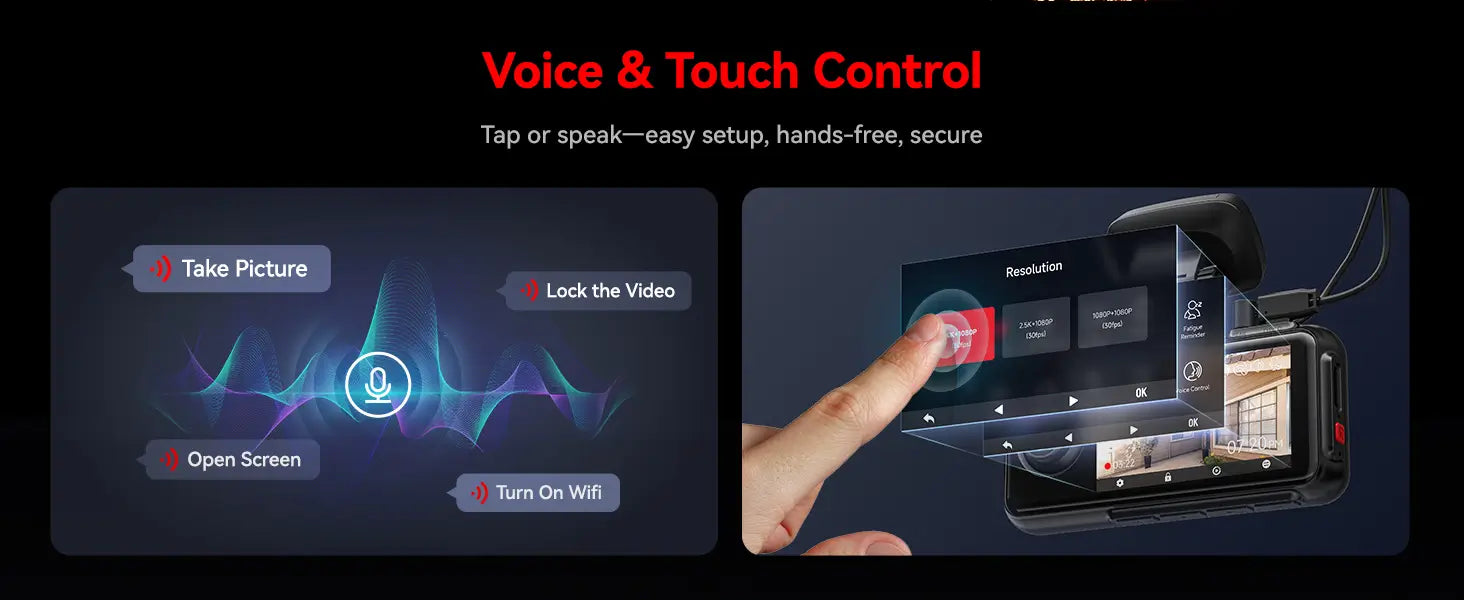Collision Detection Built In G-sensor Emergency Recording Dash Cam