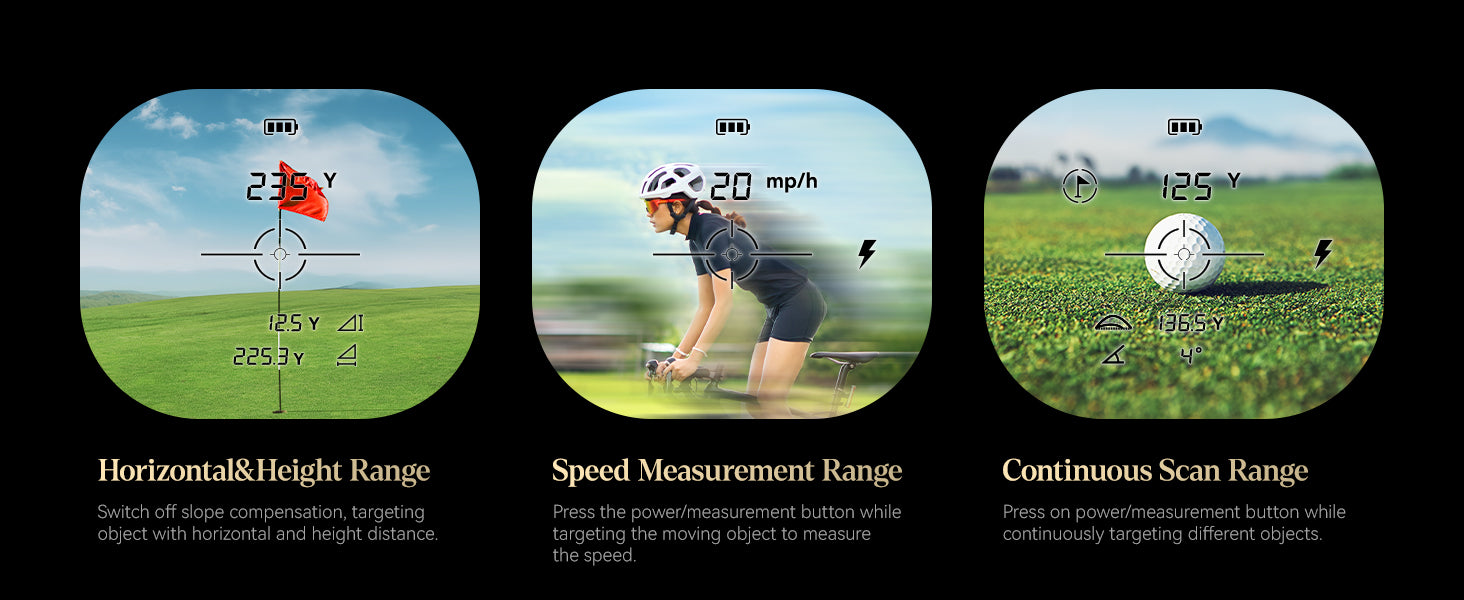REDTIGER Light-Adaptive Golf Range Finder