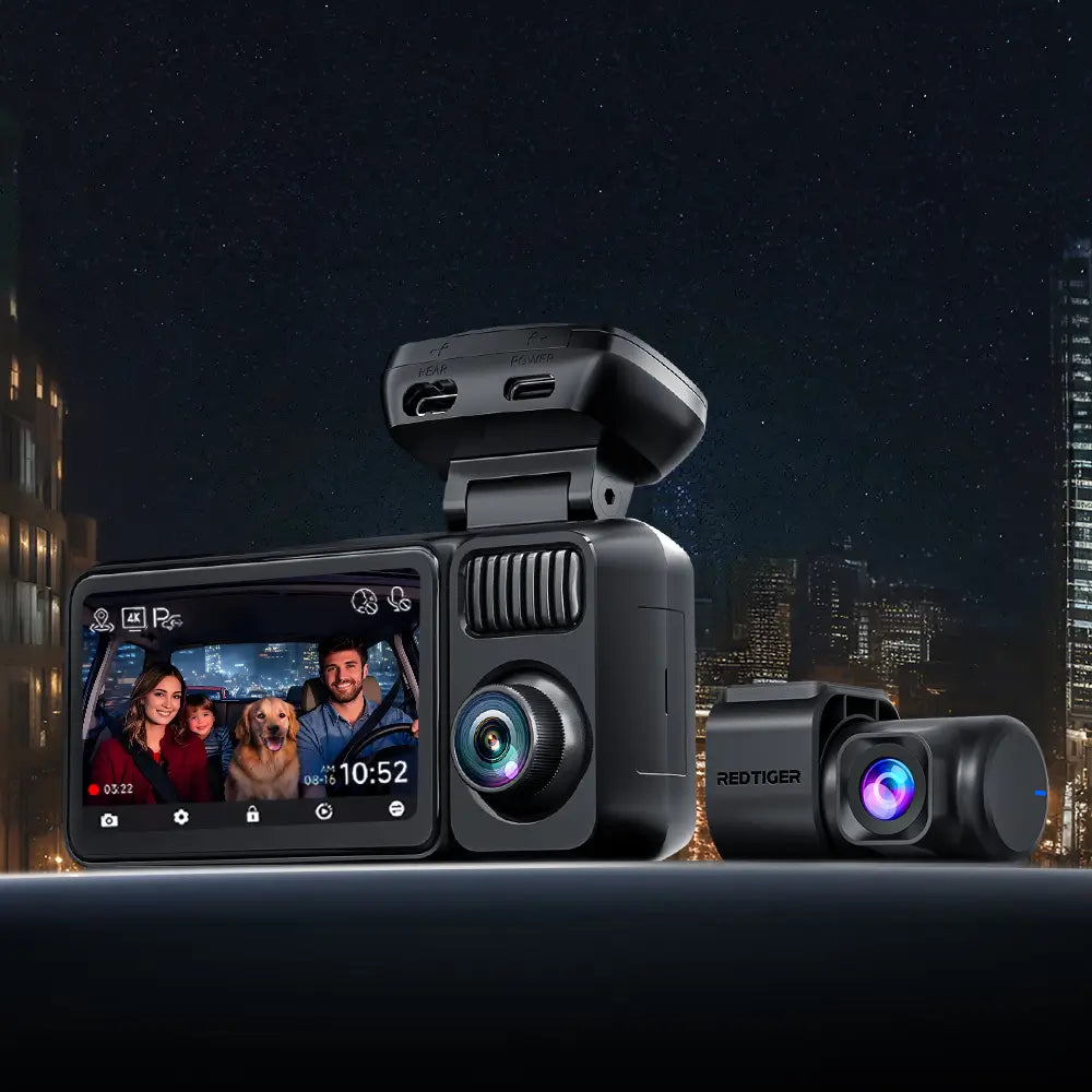 REDTIGER F17 Elite 4K 3 Channel Sony STARVIS 2 Dual HDR WIFI 6 Full Night Color Dash Cam REDTIGER Official the Basic:F17ELITE+Hardwire Kit