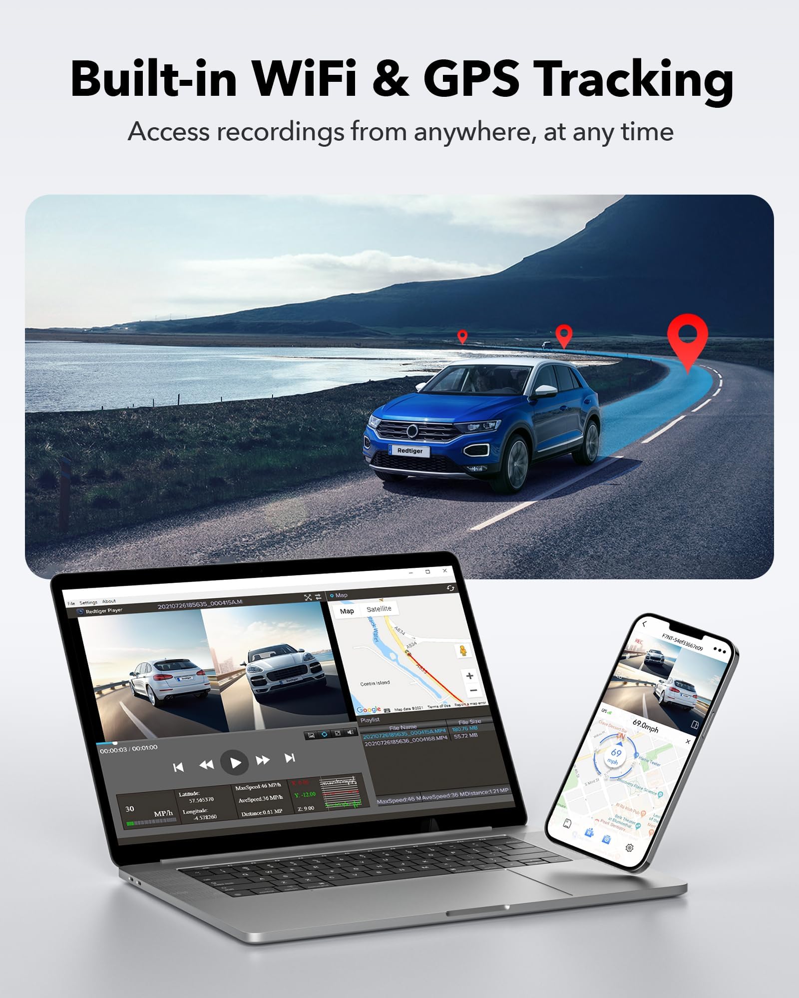 Redtiger F7NT 4K Dual Dash Cam Hot Sales REDTIGER Dash Cam