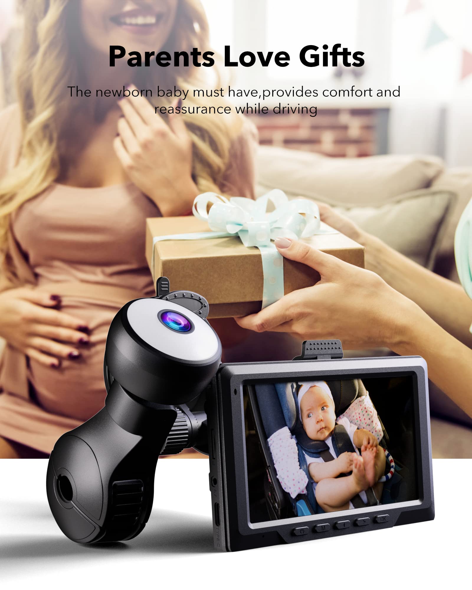 Redtiger 1080P Full-Color Night Vision Rear Facing Baby Monitor Hot Sales REDTIGER Dash Cam