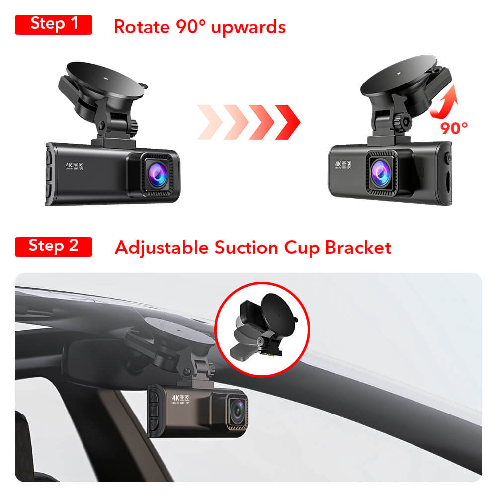 Redtiger F7N/F17 Dash Cam Suction Mount with GPS Module – REDTIGER 