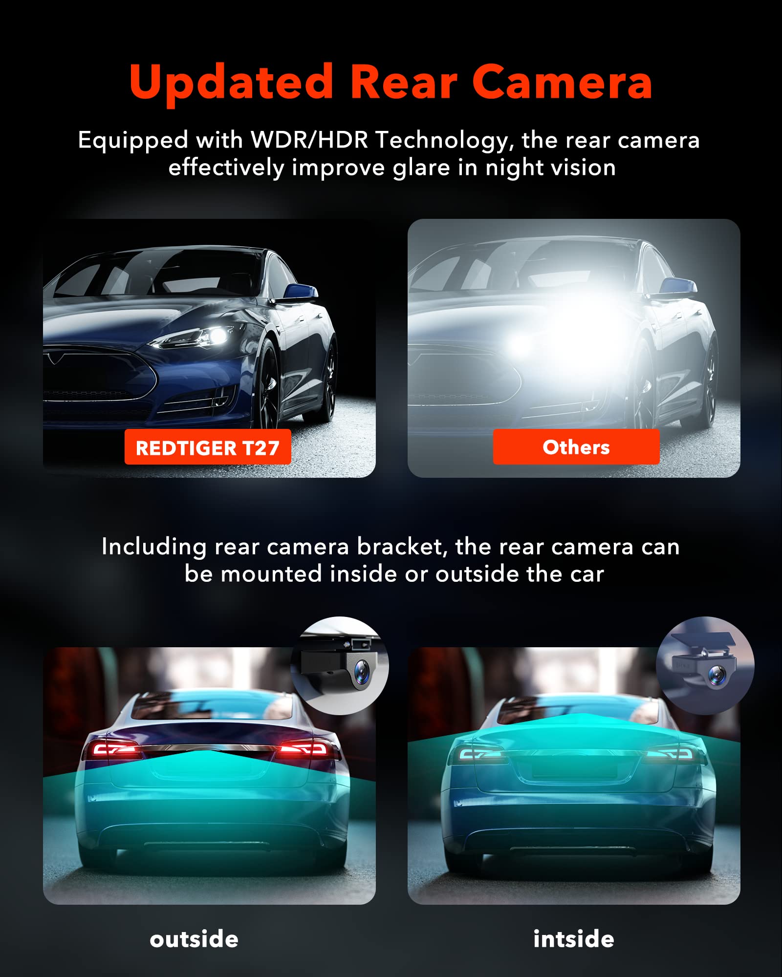 Redtiger T27 4K+2.5K Touchscreen Smart Parking Assist Dash Cam Hot Sales REDTIGER Dash Cam