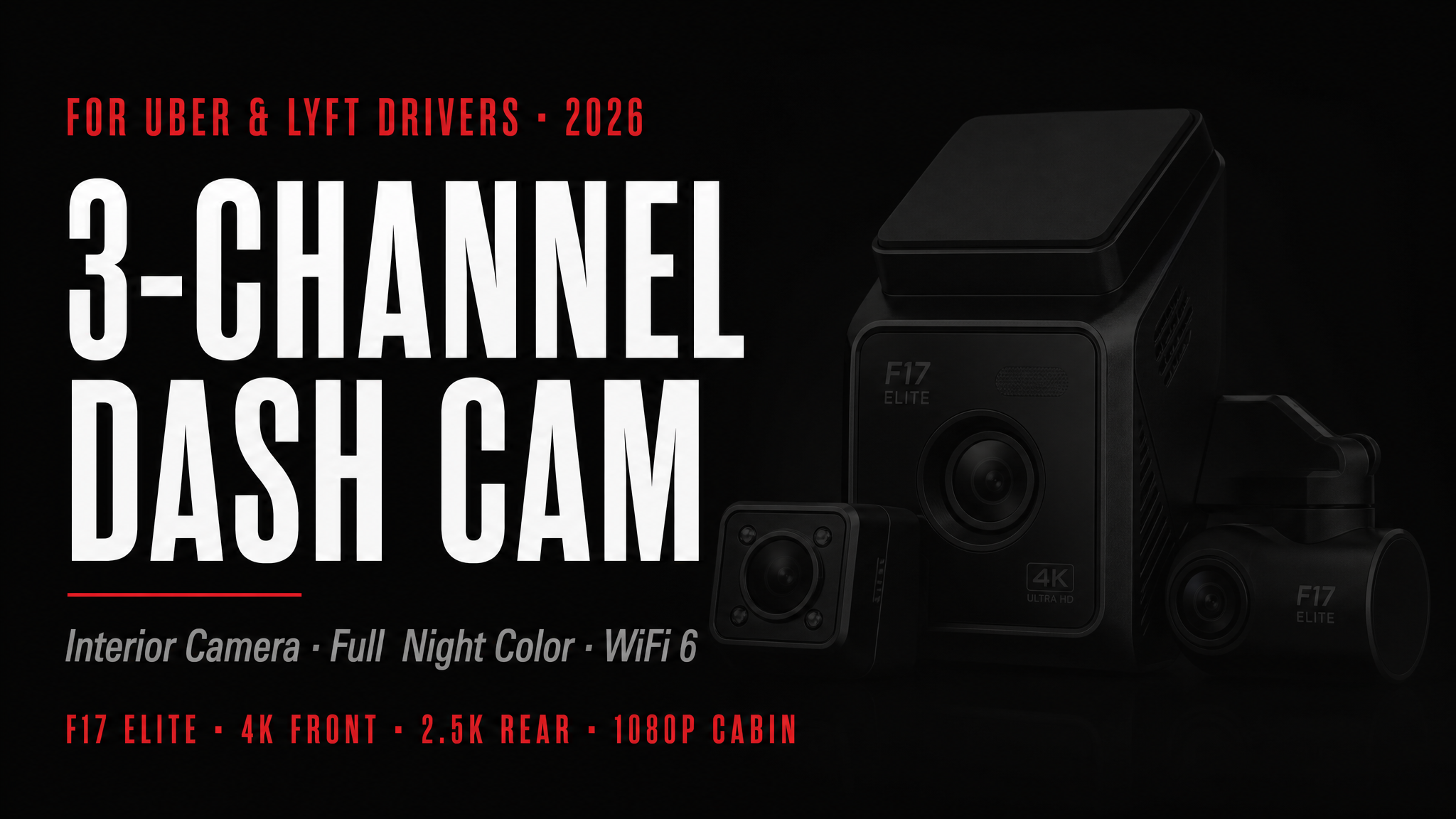 Best Dash Cam for Uber Drivers (2026): Interior Camera, Night Vision, and Fast WiFi — What Rideshare Drivers Actually Need
