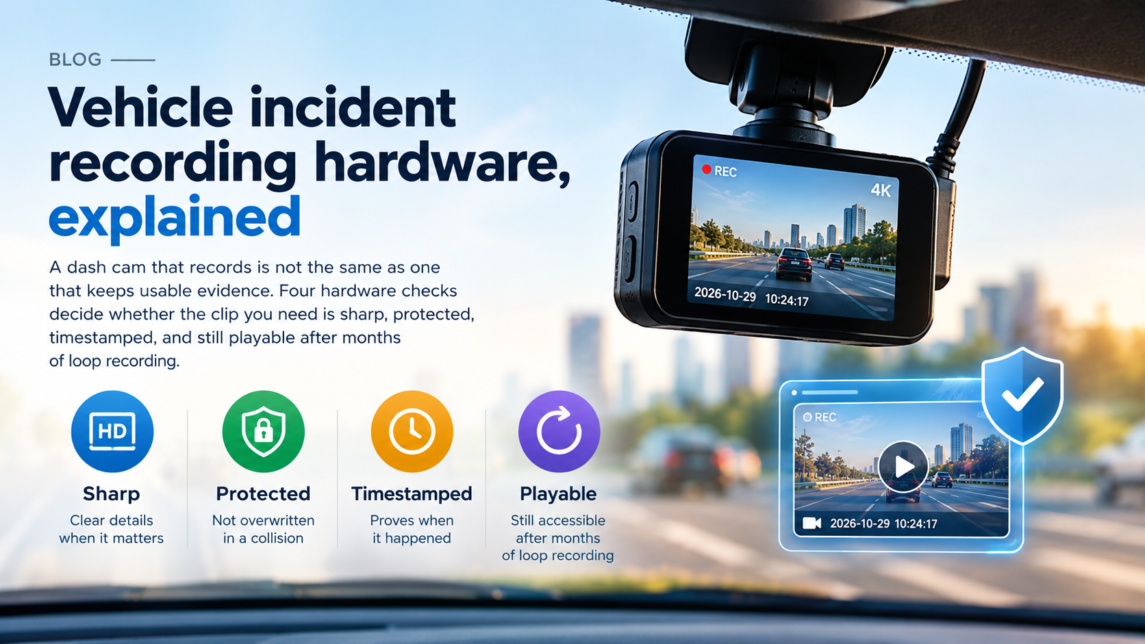 Vehicle Incident Recording Hardware: What Separates Incident-Grade Cameras from Basic Dash Cams (2026)