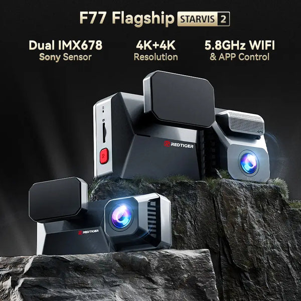 F77 256GB Version Dual 4K Dash Cam Hover