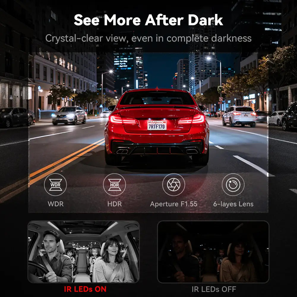 Redtiger F17 3-Channel 5G Wifi Dash Cam Hot Sales REDTIGER Dash Cam