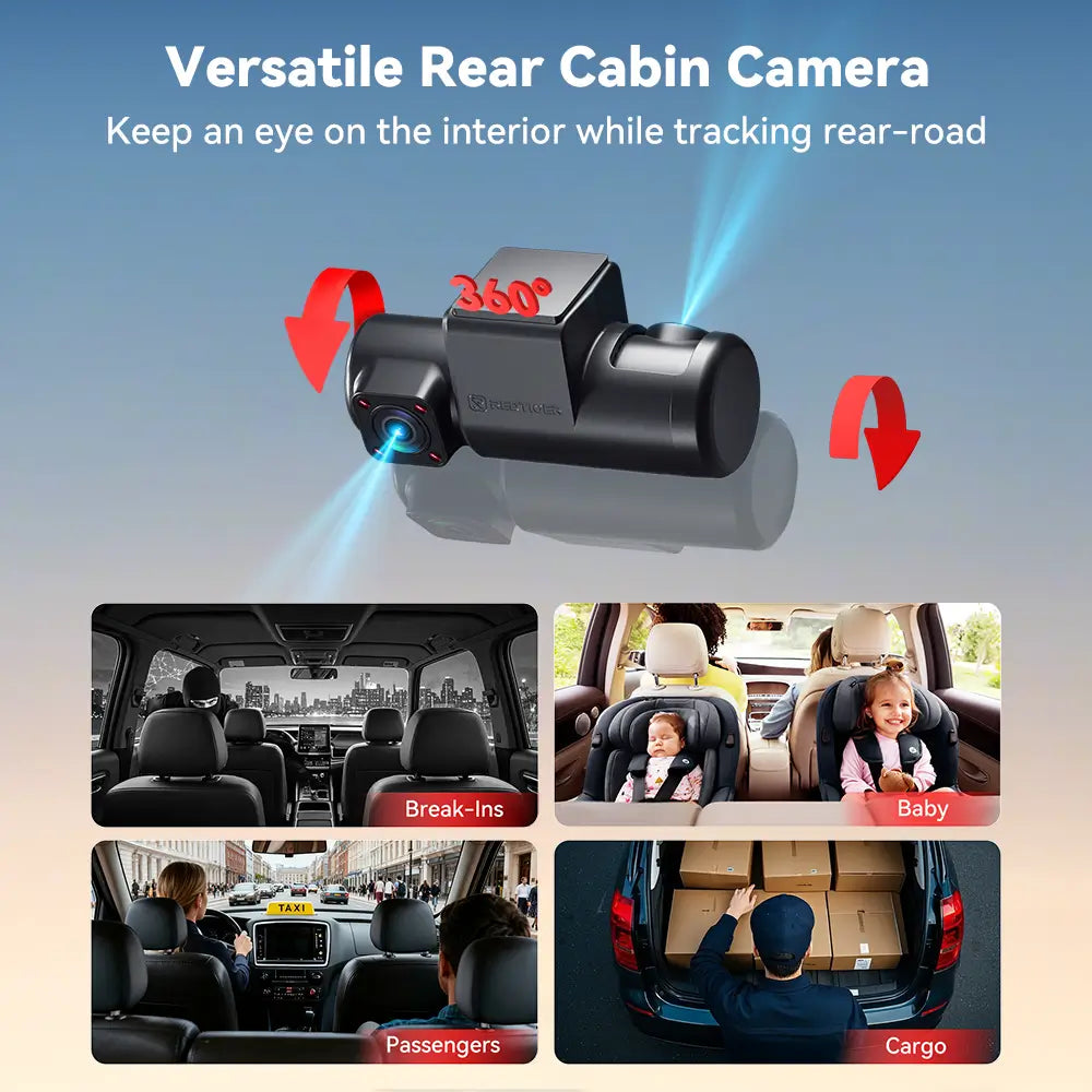 Redtiger F17 Plus 4 Channels 2.7K Sony STARVIS 2 5.8 Ghz Wifi Touch Screen Dash Cam REDTIGER Official