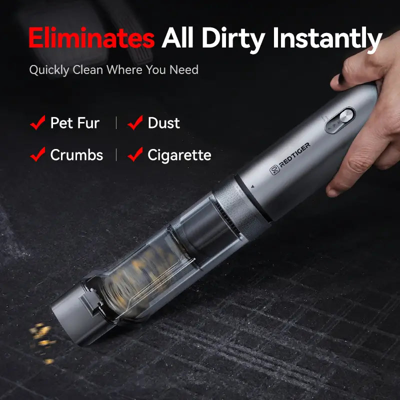 cigarette vacuum REDTIGER Car Vacuum Wireless Portable Handheld 21000PA cigarette vacuum REDTIGER Car Vacuum Wireless Portable Handheld 21000PA