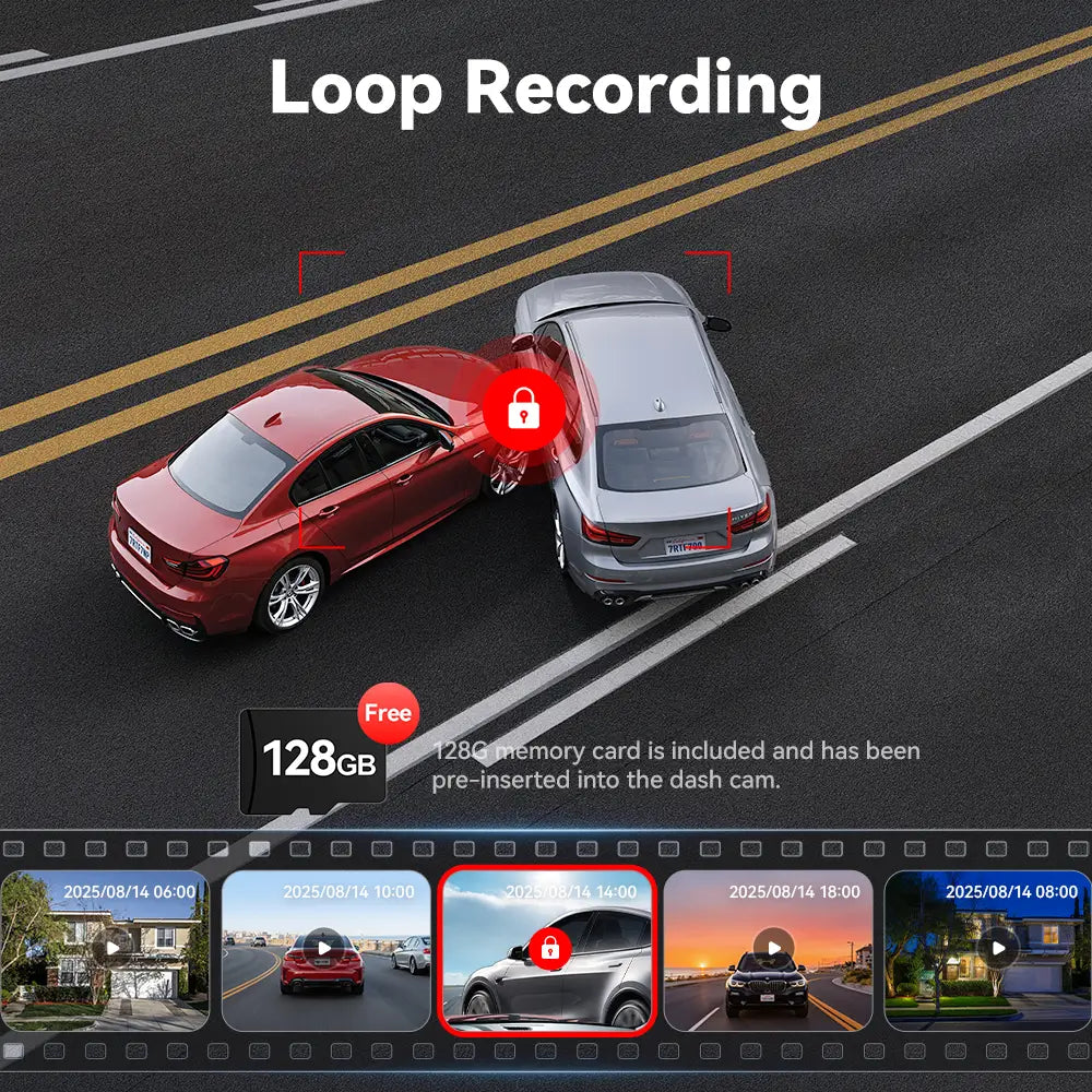 REDTIGER F7NP Dash Cam Front and Rear, 4K Full HD Car Camera with STARVIS 2, 3.18” IPS Screen, Free 128GB Card, 5.8GHz Wi-Fi, GPS, Night Vision, Loop Recording, Parking Mode - REDTIGER Official