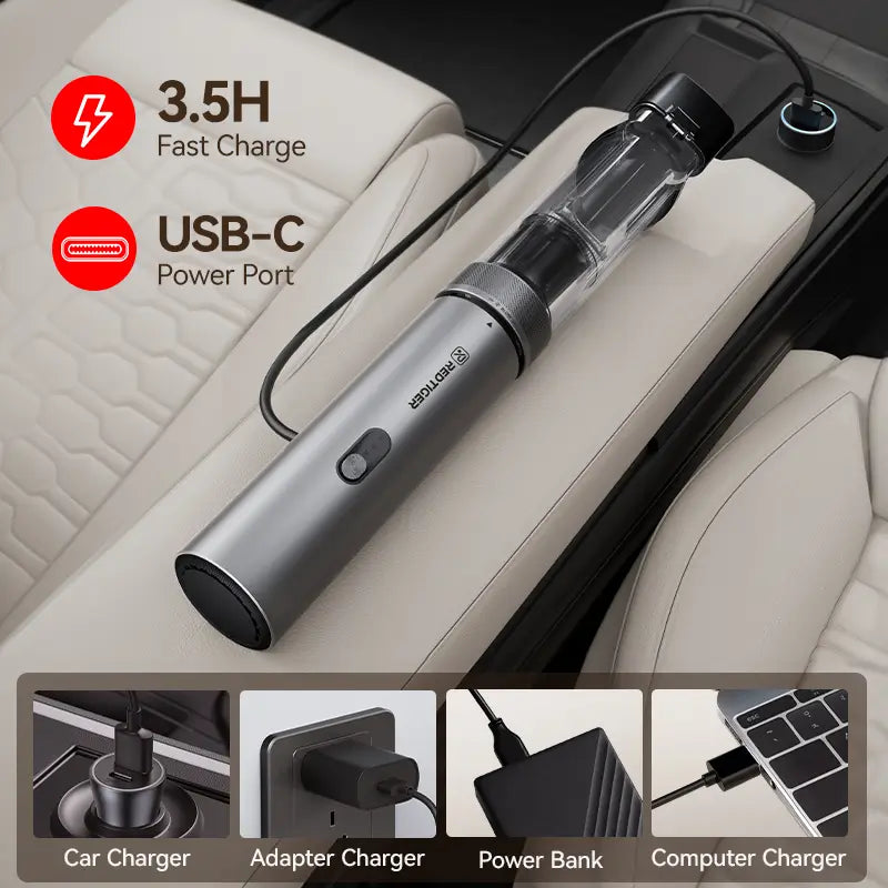 REDTIGER Car Vacuum Wireless Portable Handheld 21000PA Car Vacuum REDTIGER Official