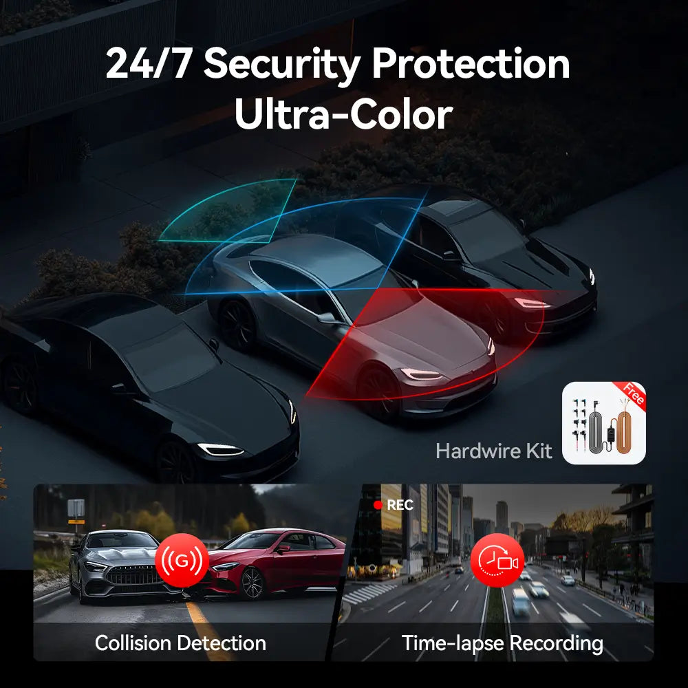Redtiger F17Elite 4K+2.5K+1080P 3-Channel 24/7 Ultra-Color 5.8 GHz WiFi6 Dash Cam easy-product-customizer