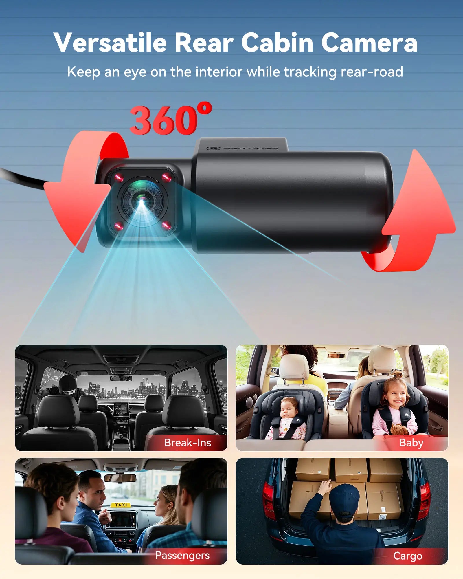 Redtiger F17 Plus 4 Channels 2.7K Sony STARVIS 2 5.8 Ghz Wifi Touch Screen Dash Cam REDTIGER Official
