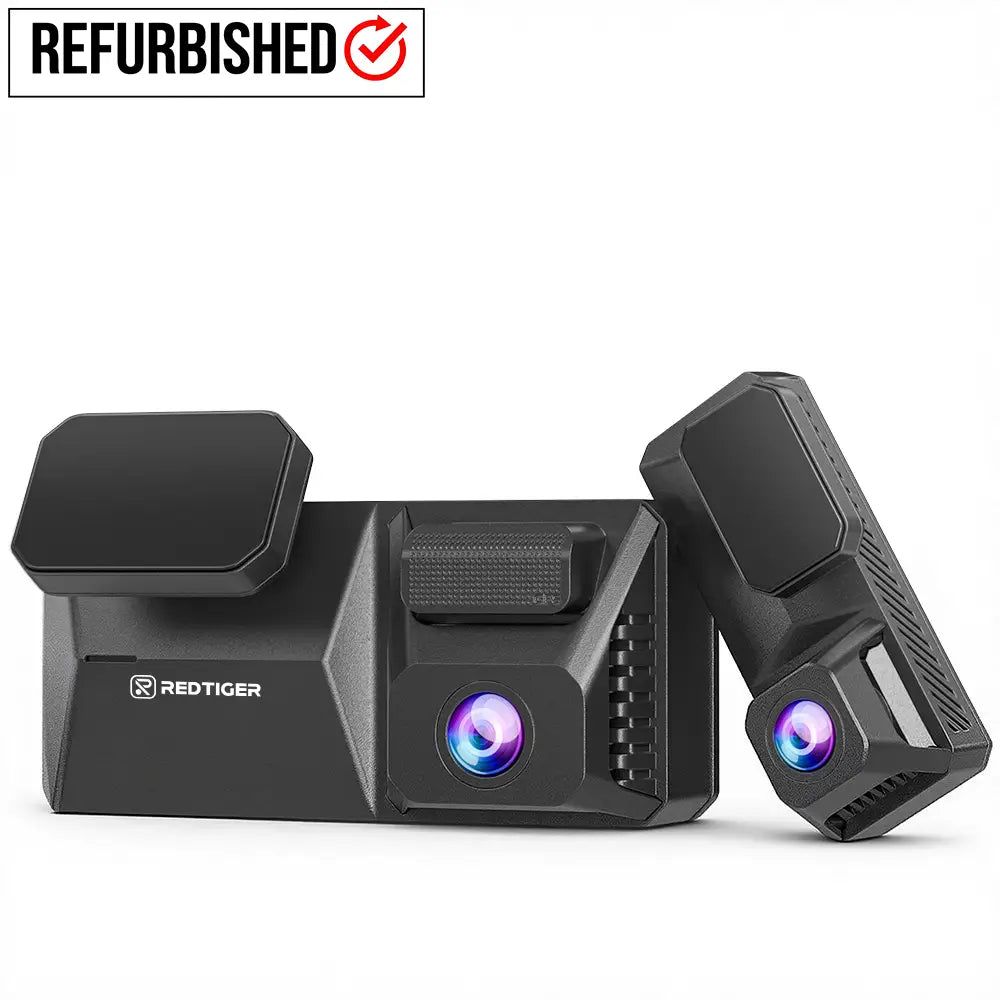 F77 STARVIS 2 4K+4K Dual IMX678 Voice Control 5.8GHz High Speed WIFI 256G Dash Cam-Refurbished - REDTIGER Official