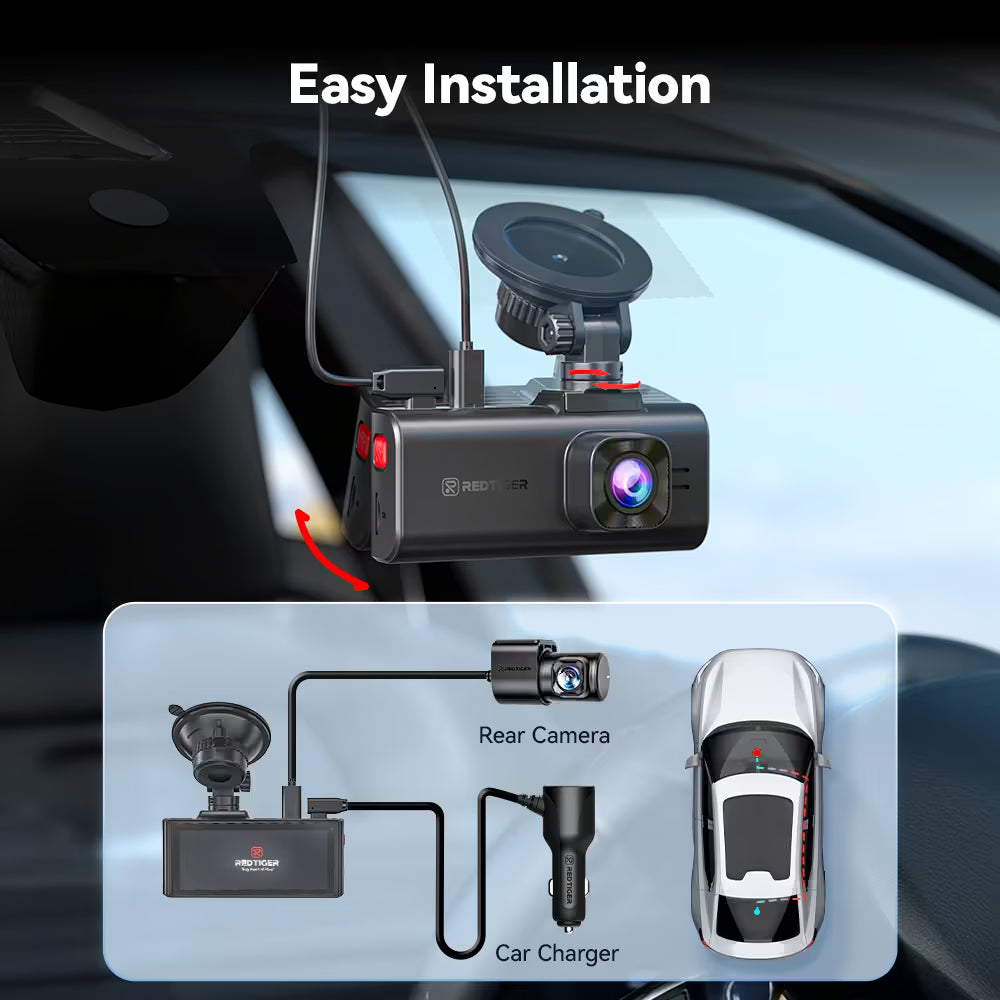 Redtiger F7NA 4K Sony STARVIS 2 Front and Rear Dash Cam - REDTIGER Official