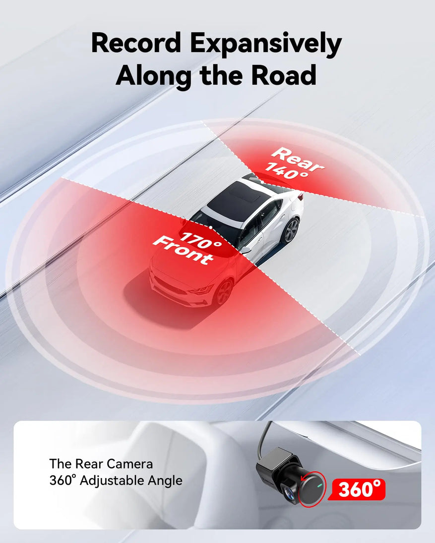 REDTIGER F7NP Dash Cam Front Rear, 4K/2.5K Full HD Dash Camera for Cars, Included 32GB Card, Built-in Wi-Fi GPS, 3.16” IPS Screen, Night Vision, 170°Wide Angle, WDR, 24H Parking Mode