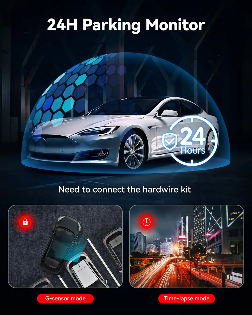 REDTIGER F7NP Dash Cam Front Rear, 4K/2.5K Full HD Dash Camera for Cars, Included 32GB Card, Built-in Wi-Fi GPS, 3.16” IPS Screen, Night Vision, 170°Wide Angle, WDR, 24H Parking Mode