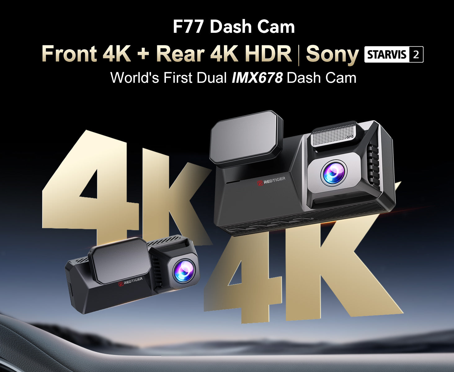 4k dual dash cheapest cam