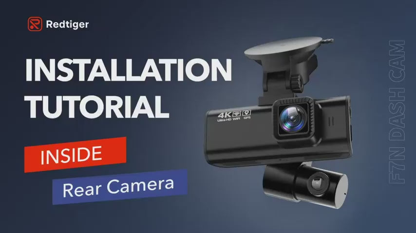 REDTIGER F7NP Dash Cam Front Rear, 4K/2.5K Full HD Dash Camera for Cars, Included 32GB Card, Built-in Wi-Fi GPS, 3.16” IPS Screen, Night Vision, 170°Wide Angle, WDR, 24H Parking Mode