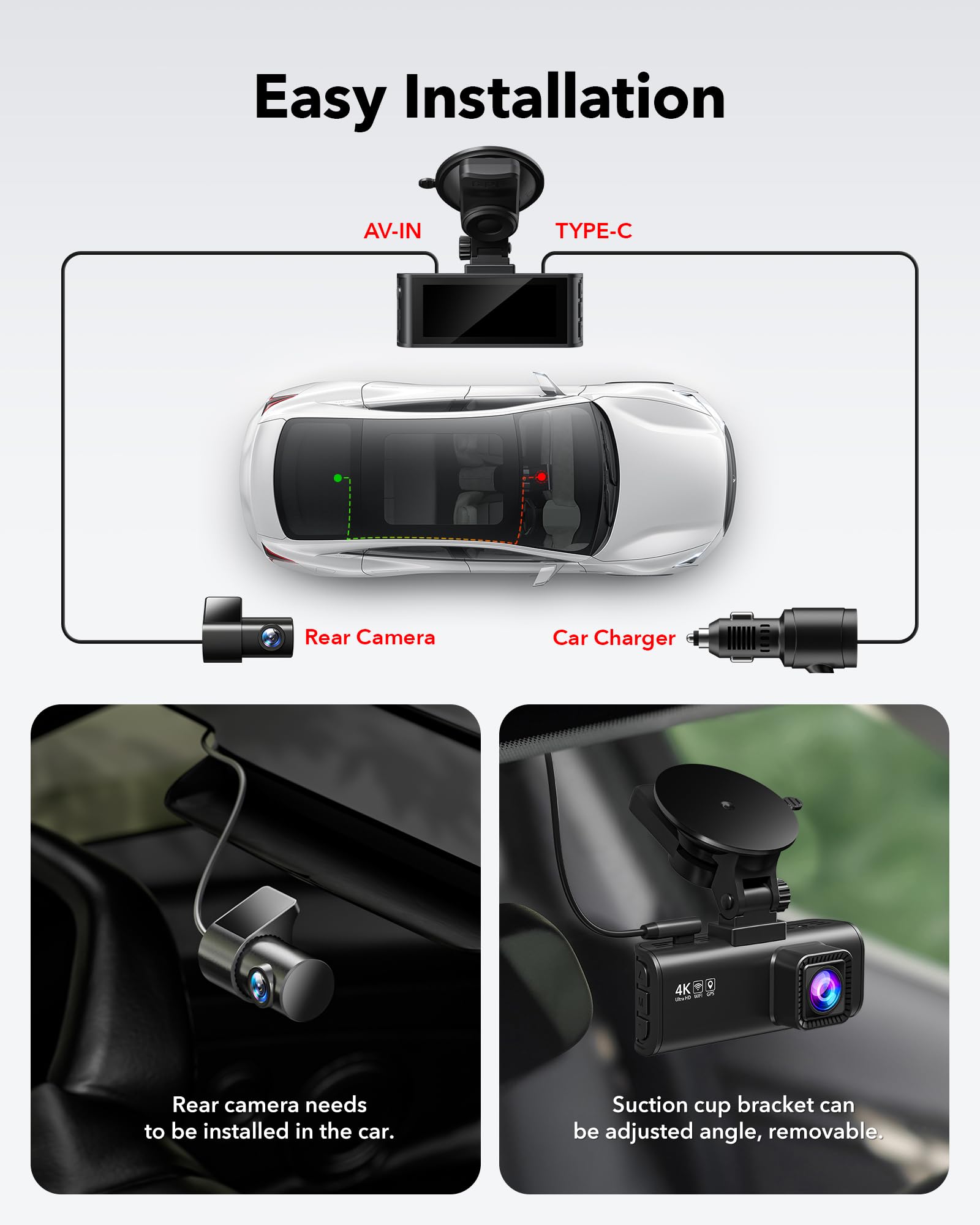 Redtiger F7NP 4K Front Rear Dash Cam-Refurbished Hot Sales REDTIGER Dash Cam   