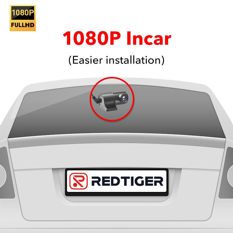 Choice：1080P Incar Rear Camera Come With 4K Front Dash Cam Hot Sales REDTIGER Official   
