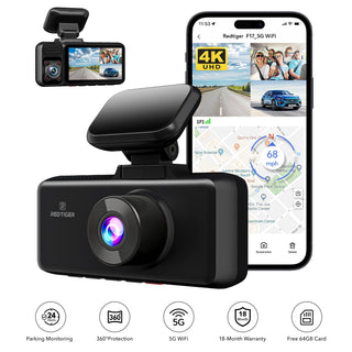 Redtiger F17 3-Channel 5G Wifi Dash Cam Hot Sales REDTIGER Dash Cam F17 Basic