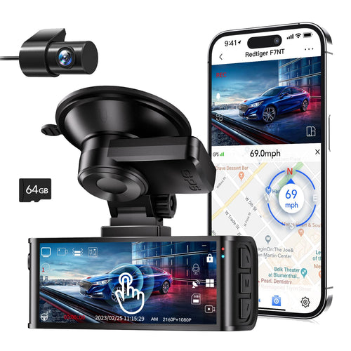 Redtiger F7NT Touch Screen 4K Dual Dash Cam